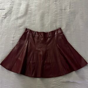 ChouYatou Faux Leather Skirt